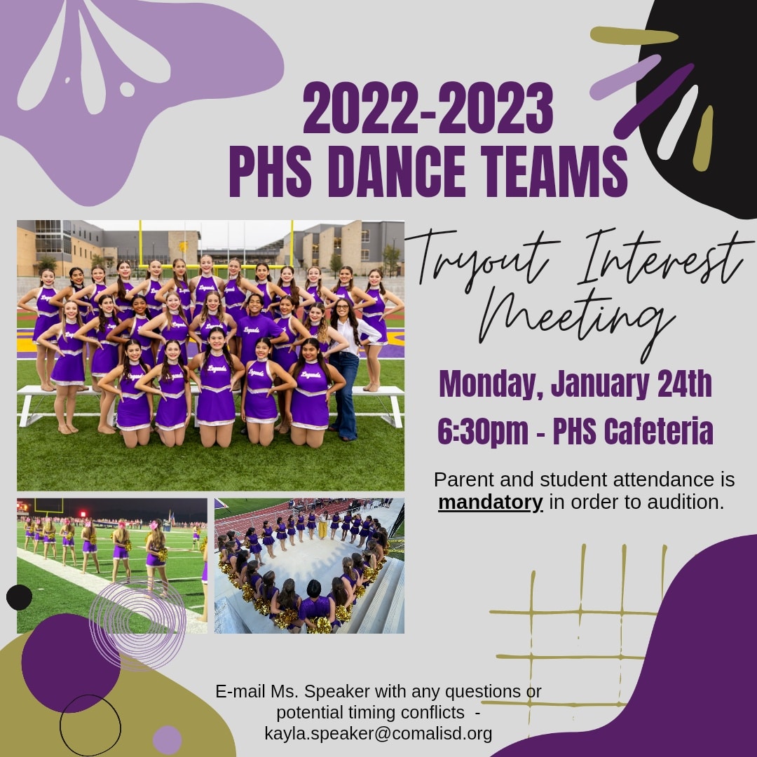 PHS_DanceTeams's tweet photo. If you are interested in becoming part of our amazing dance family, please save the date! We will discuss all pertinent tryout information at this meeting. #PHSdance #PieperDanceTeams #PieperHighSchool https://t.co/wnPbaA97B0
