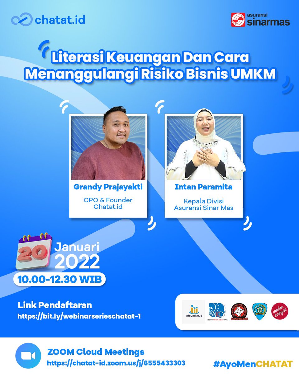 Chatat_id's tweet photo. Buat kalian yang masih takut ambil risiko buat mulai berbisnis, boleh banget niiih ikutan webinar dari Chatat dan Sinarmas. GRATISSS! Tapi tetep, #PakaiChatat buat dampingin bisnis kalian biar makin lancar yaah😝 #webinar https://t.co/xzaXqd3QIo