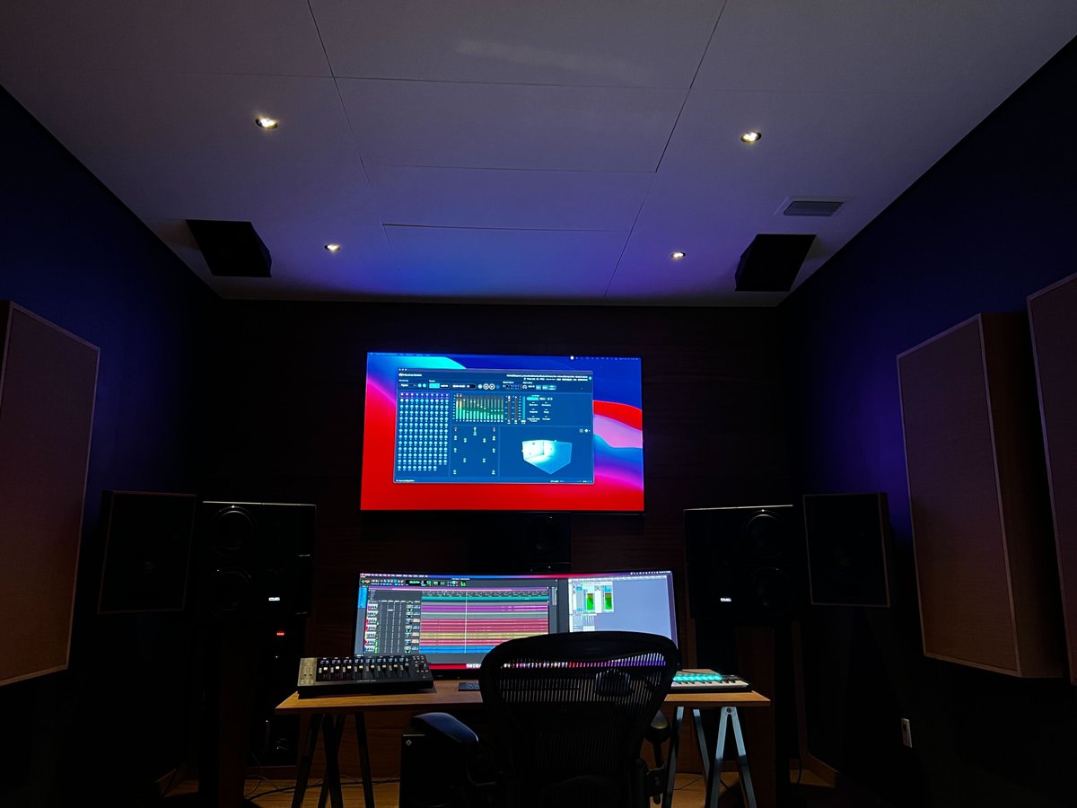 Check out our brand new Dolby Atmos room! A new addition to our facilities in Miami. Students will learn about spatial audio and immersive audio experiences. #dolbyatmos #abbeyroadinstitute #miamimusicindustry