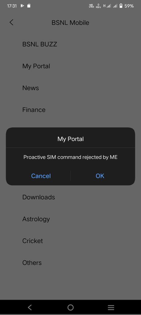 KDigaskar's tweet photo. @BSNLCorporate 
I was using BSNL 3G sim , but after some day it stopped working. So I swept sim with new 4G sim and finally it's started working but I'm not able to send or receive msg .
I'm getting msg like Proactive SIM command rejected by me.
Kudal 416519 https://t.co/qsG3fS2drB