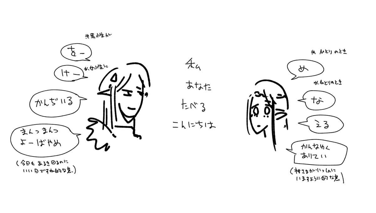 もし会ってもこれくらい通じない(言語体系をちゃんと考えているわけではないけどこれくらいちがうということ) 