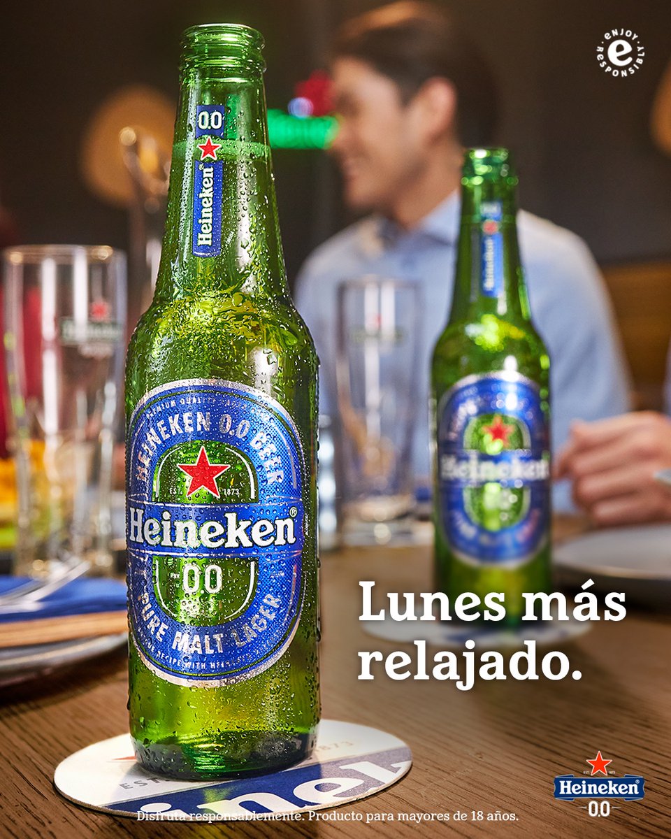😎🍺
Disfruta el lunes como si fuera viernes.
#Heineken00 #Heineken