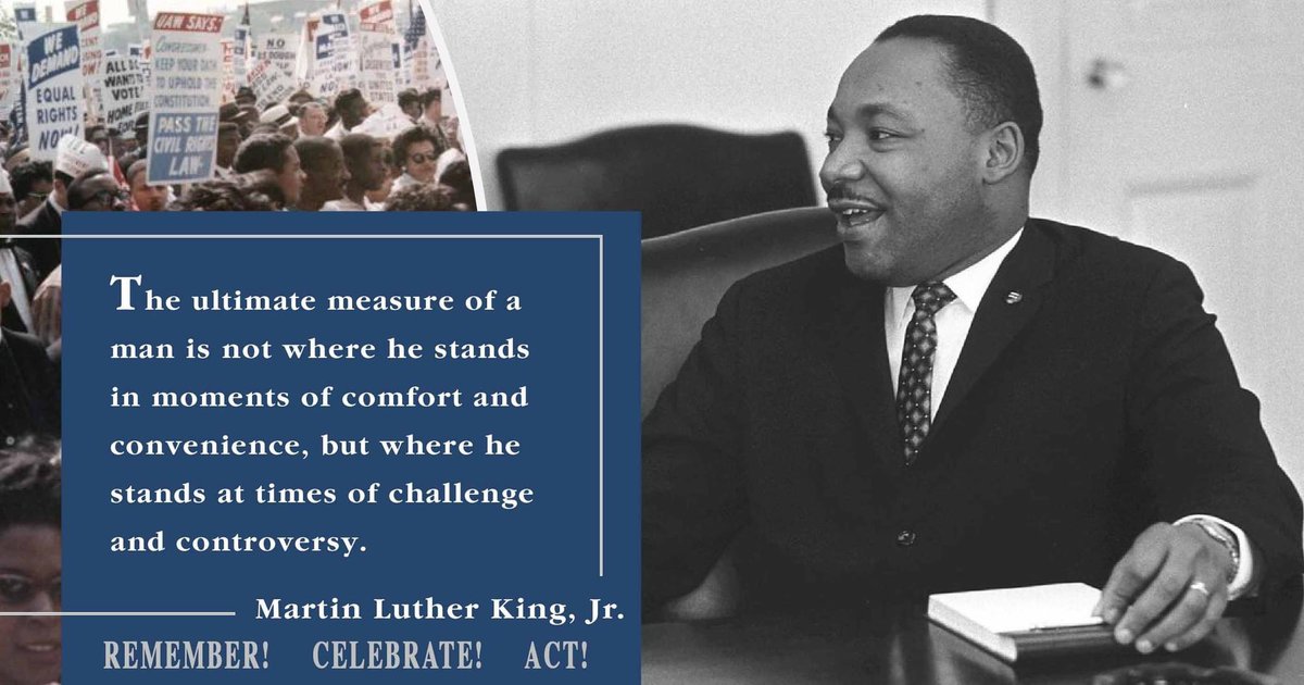 Today we honor and remember Dr. Martin Luther King, Jr.

Dr. King’s leadership and ideals rallied people from all walks of life to stand up for equality, tolerance and justice.