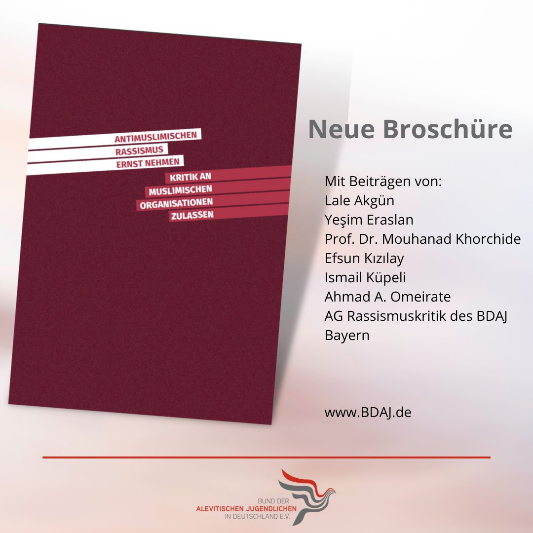 Unsere neue Broschüre ist online: „Antimuslimischen Rassismus ernst nehmen – Kritik an muslimischen Organisationen zulassen“ @ismail_kupeli @efsun_kizilay @LaleAkguen bdaj.de/index.php/aktu…