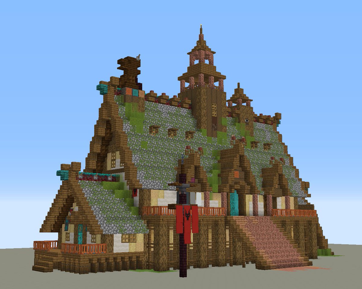 Fantasy Viking Townhall in #Minecraft