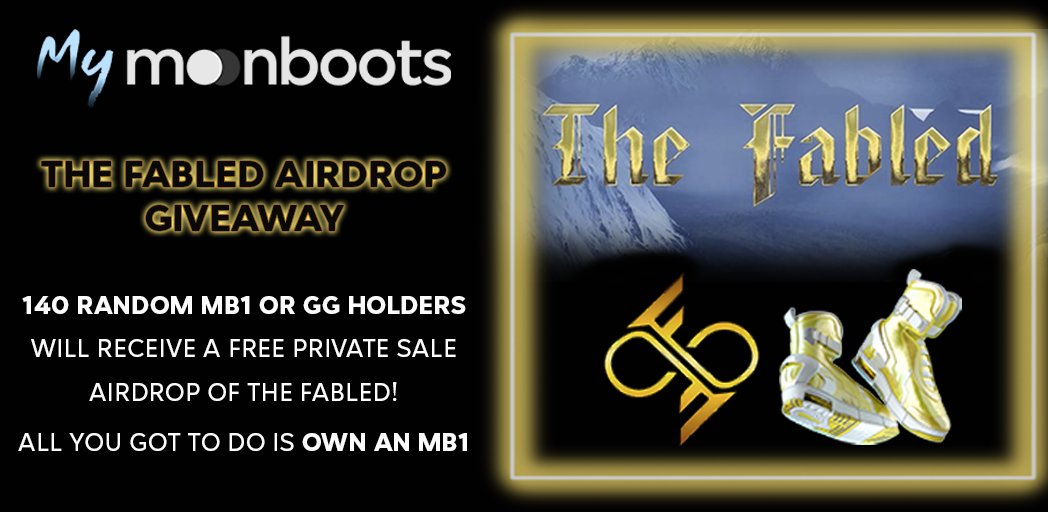 MoonbootsDao's tweet photo. ANOTHER #MB1Rewards ALERT!!π₯
We've got ANOTHER allocation #airdrop for the next big Blockchain-based #RPG @thefablednft! π This time we'll have 140 winners!π
The only requirement? OWN AN #MB1 β
πMint your MB1 here to participate: https://t.co/BIpGscEaFj π https://t.co/r3op6F8CcW