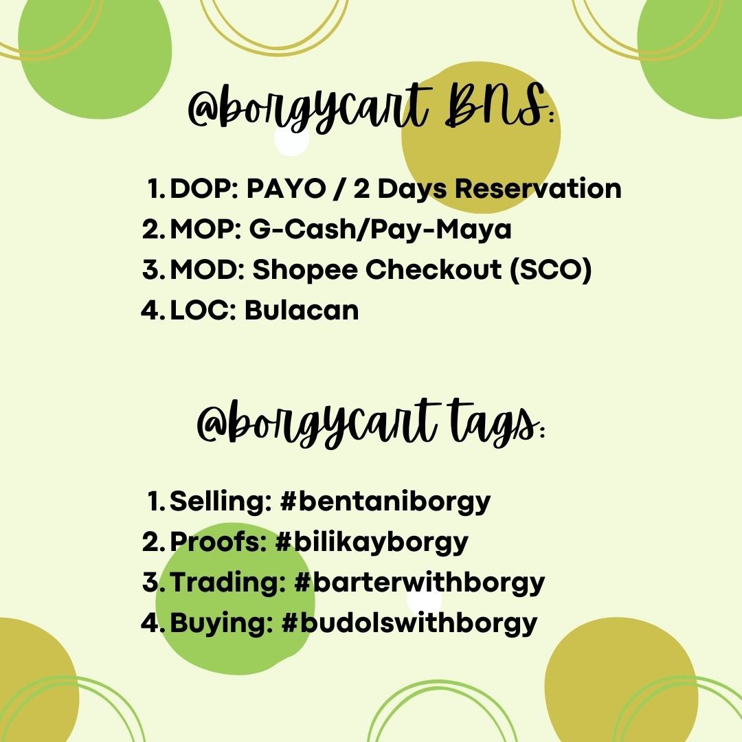 borgycart's tweet photo. ♡ welcome ♡

tags:

selling | #bentaniborgy
proofs | #bilikayborgy
trading | #barterwithborgy
rupoks | #budolswithborgy

*still finding nct, czennie moots ♡ https://t.co/z1RzcHjy9D