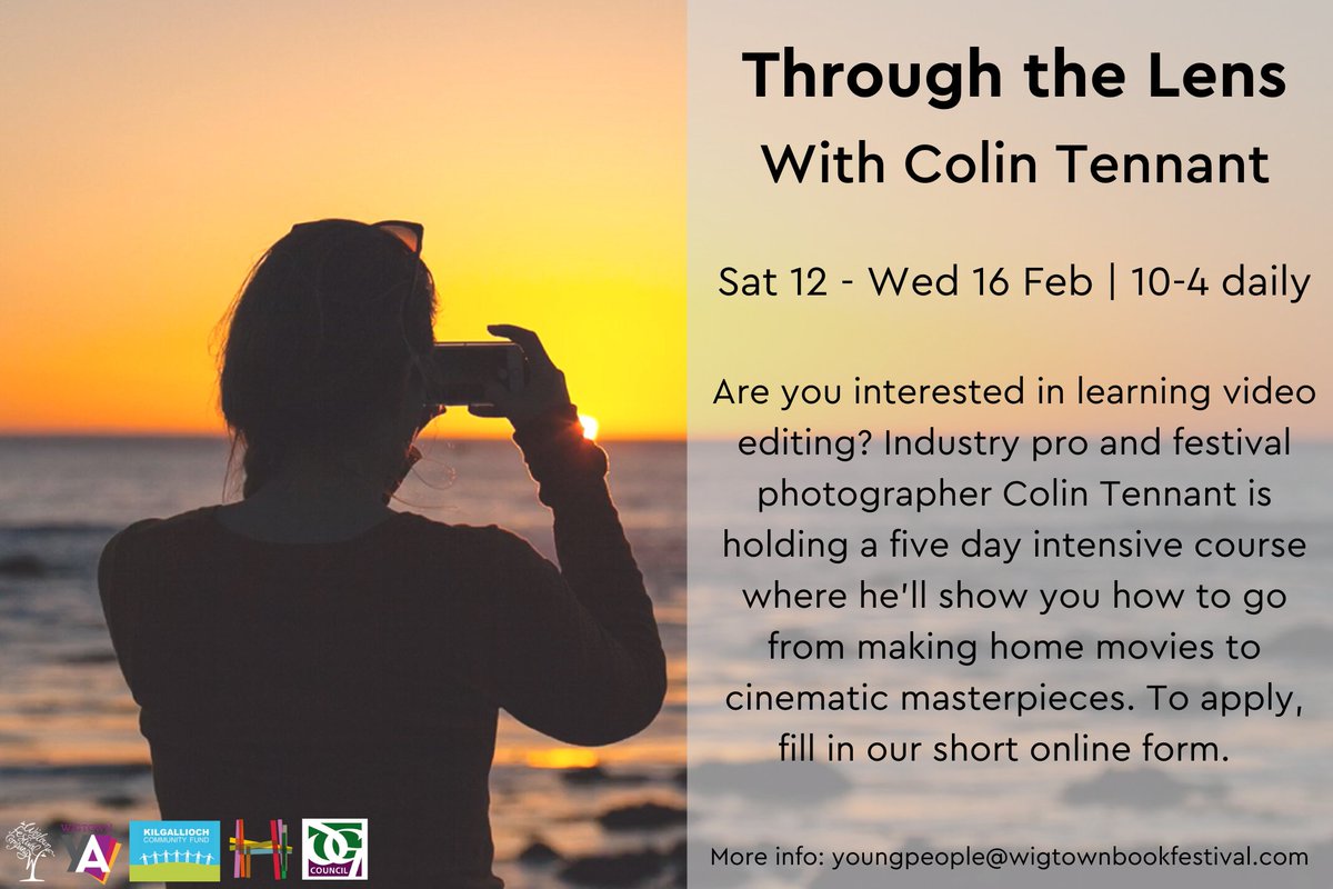 Are you interested in picking up video editing skills from an idustry pro? Sign up to this five day intensive course to kickstart your film-making. Applying is easy, just head over to our website:
wigtownbookfestival.com/blog/through-t…
