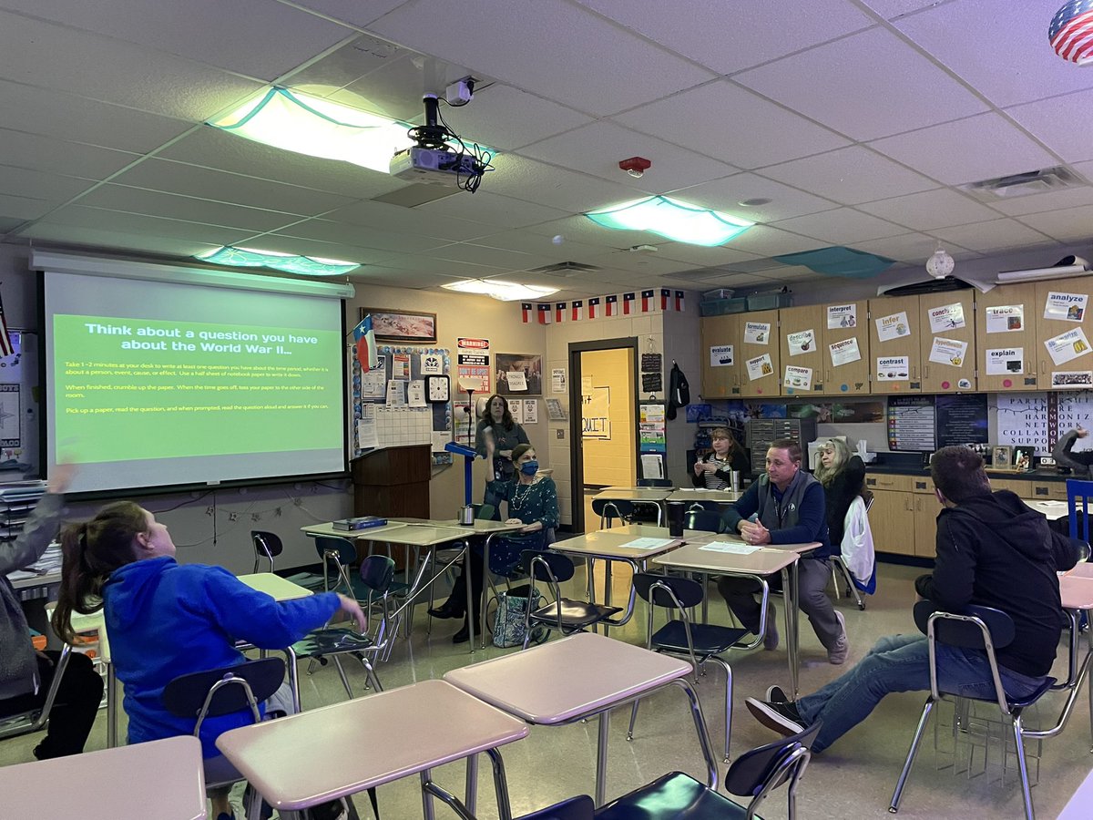Making learning fun in our session…paper ball throwing question exchange! #OutOfThisWorld <a href="/BadgerHS_Prin/">Joey McQueen</a> <a href="/MrsWellsk/">Mrs. Wells</a> #WhatADistrictLTX #LISDWhatADay