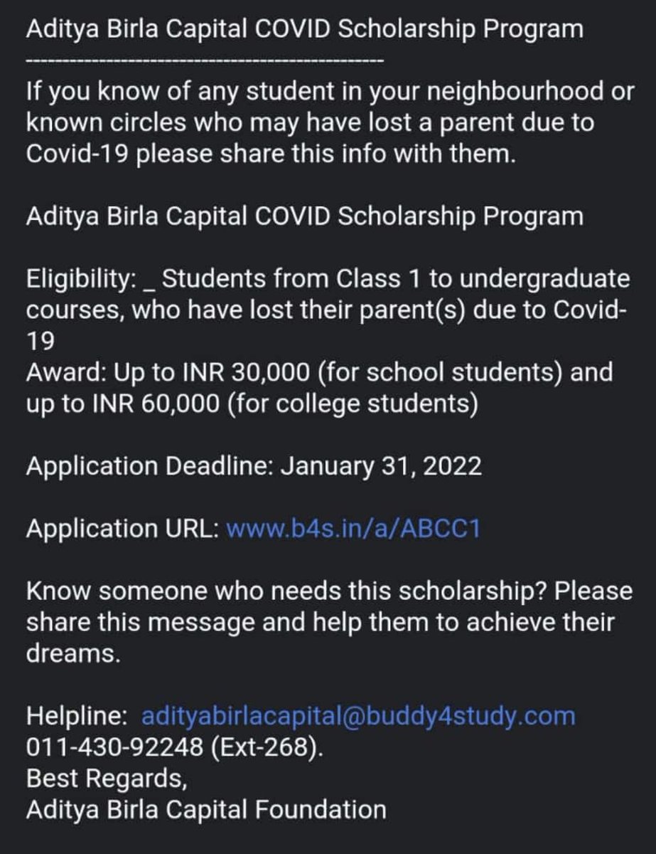 anishmoonka's tweet photo. A great initiative by @abcapital

Share for maximum reach.

For applying: https://t.co/Sv0IkTYZYQ https://t.co/lfsscluL5E