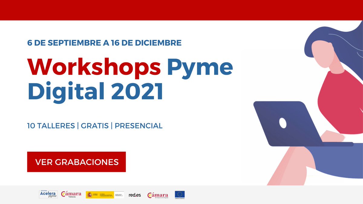 🎉 ¡En nuestro canal de YouTube ya están diponibles las jornadas del #WorkshopPymeDigital 2021!

10 talleres gratuitos para impulsar la digitalización de #pymes, #autónomos y #emprendedores. 

🎥 𝗩𝗘𝗥 𝗚𝗥𝗔𝗕𝗔𝗖𝗜𝗢𝗡𝗘𝗦 👇
➡️ ow.ly/H8Wk50Hw5hf ⬅️