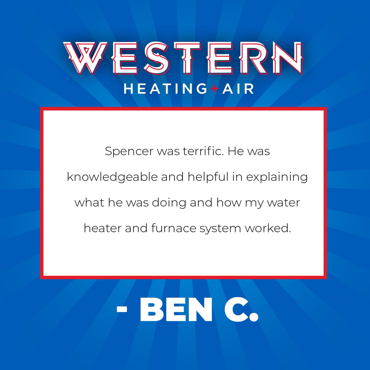Thank you for the kind words, Ben! We are so happy you enjoyed your experience with Spencer. We look forward to working with you again. ⭐️ 

#BestOfUtahValley #RedHandkerchiefPromise #Lehi #Orem #Utah
#UtahCountyHVAC