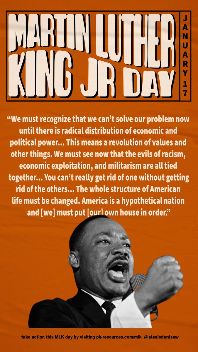 NevinBecky's tweet photo. Happy Martin Luther King Jr day - for a non-sanitized version of his anti-capitalist beliefs, check out this podcast from 2020 - https://t.co/sIvVI9KmBH
Quote from this awesome site - https://t.co/XpNIxXcHuY https://t.co/cGiTgFDtD6