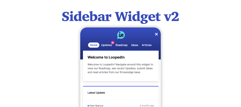 LoopedIn added a beautiful new Sidebar widget!