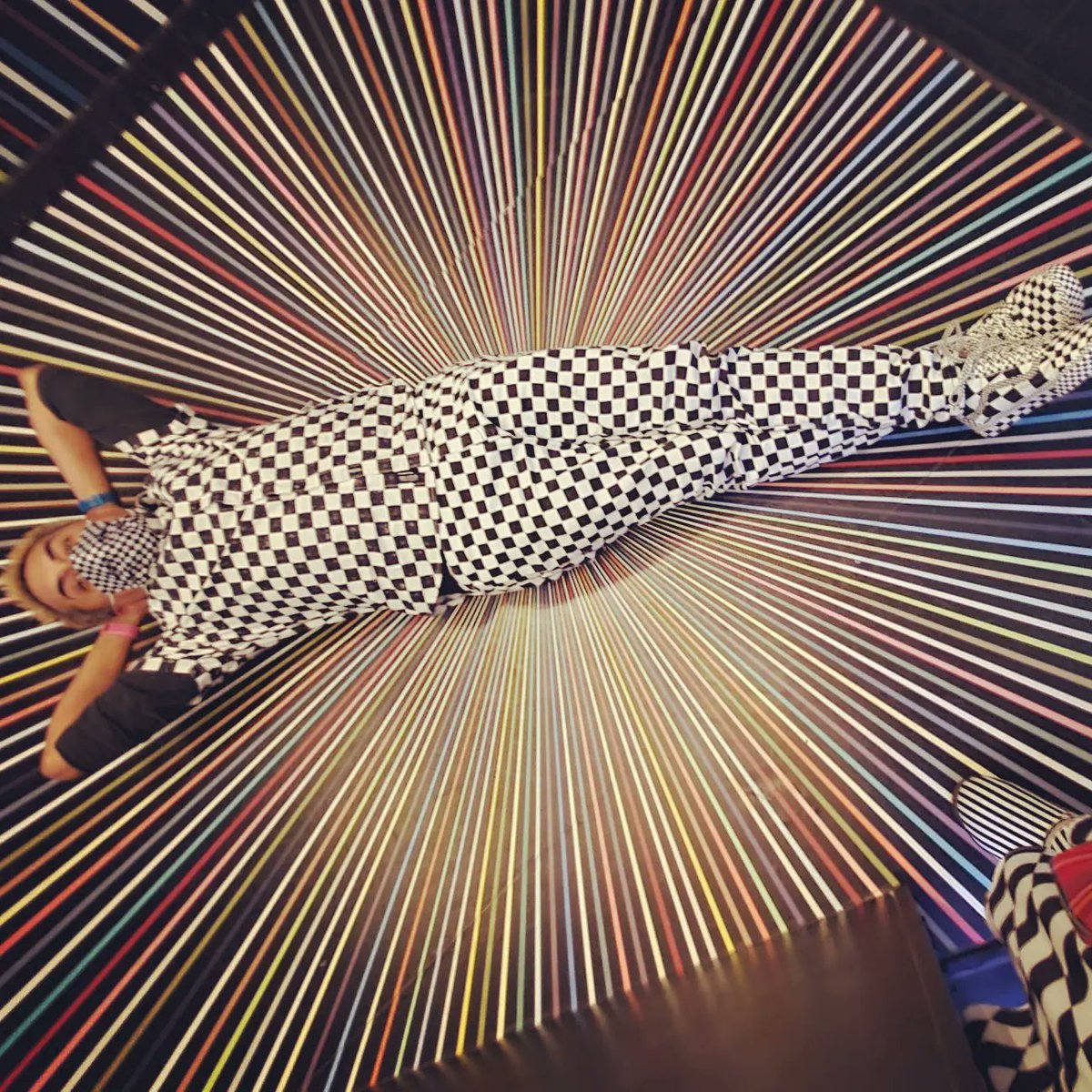 ImJasonYbarra's tweet photo. Had a fun in #SantaFe this weekend @MeowWolf
#SantaFeNewMexico #NewMexico #Checkered #CheceredVans #Vans #MeowWolf #ActorsLife #PowerRangers #CheckeredShirt #CheckeredClothing #CheckeredPants  #MeowWolfSantaFe #MeowWolfHouseOfEternalReturn #Art #Neon #Robot https://t.co/94ZaFkz4yO