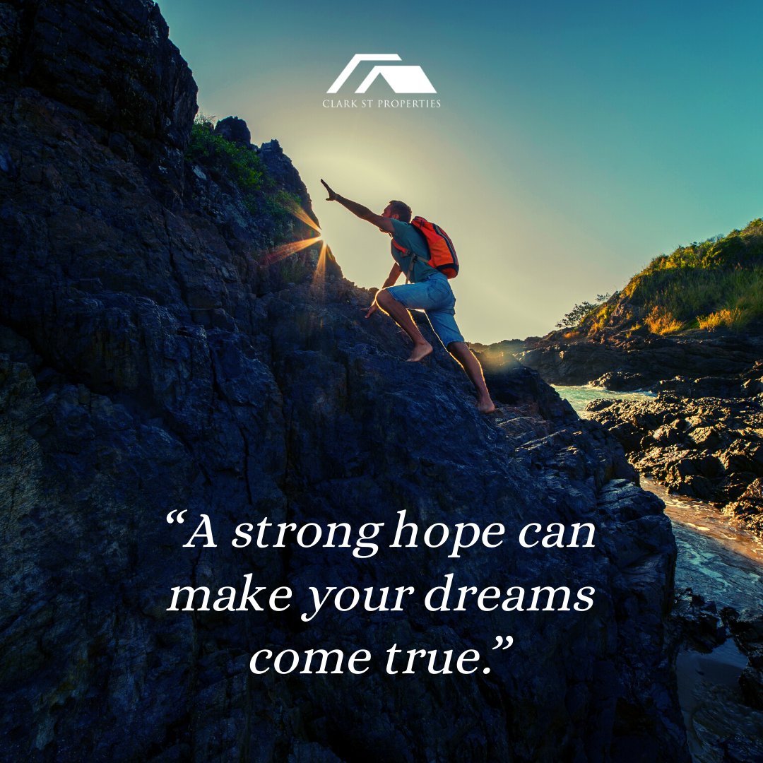 ClarkStProps's tweet photo. Hope can make a difficult situation more bearable and eventually improve our lives because envisioning a better future encourages you to take steps to make it happen. ❤️
#ClarkStProperties #Motivation
#realestateagent #realtor
#realestate #realestateagent
#connecticutrealestate https://t.co/QrJG97fzEX
