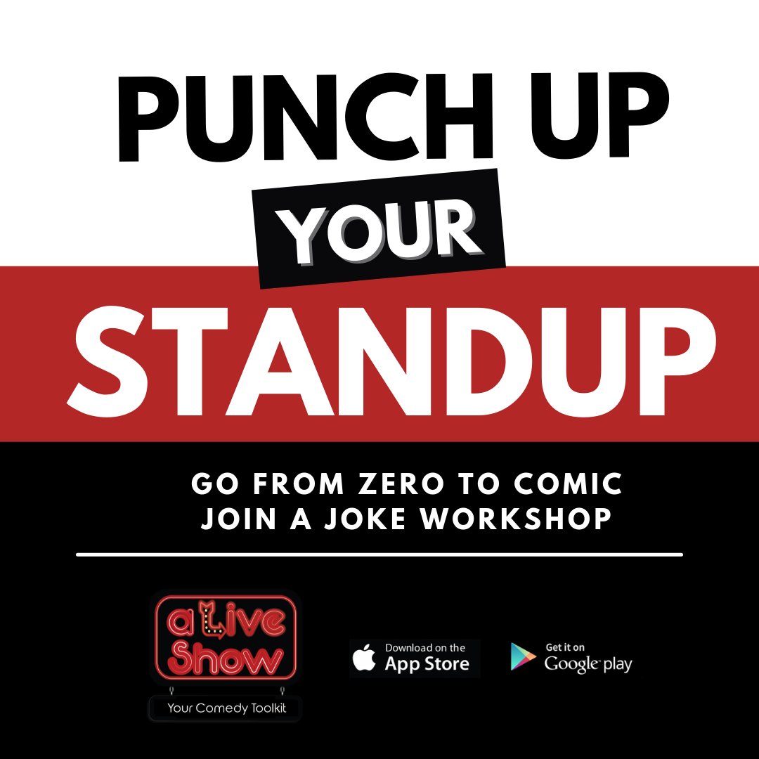 aLiveShowApp's tweet photo. Come work on your material in one of our joke workshops.
All from your phone, on the go, in your car, not wearing pants, we don't care (Just don't make it weird).
Join us!
#comedyapp #comedycentral #comediansearch #openmics #comedyallthetime #standupcomedy #jokeworkshop https://t.co/WWq7TxffrI