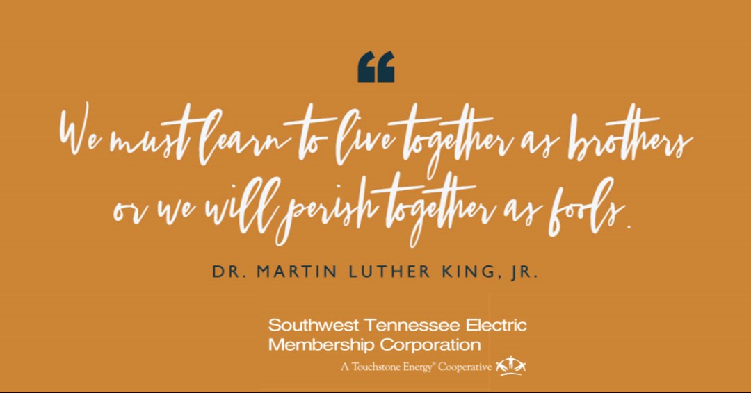 “We must learn to live together as brothers or we will perish together as fools.” – Dr. Martin Luther King, Jr. #MLKDay