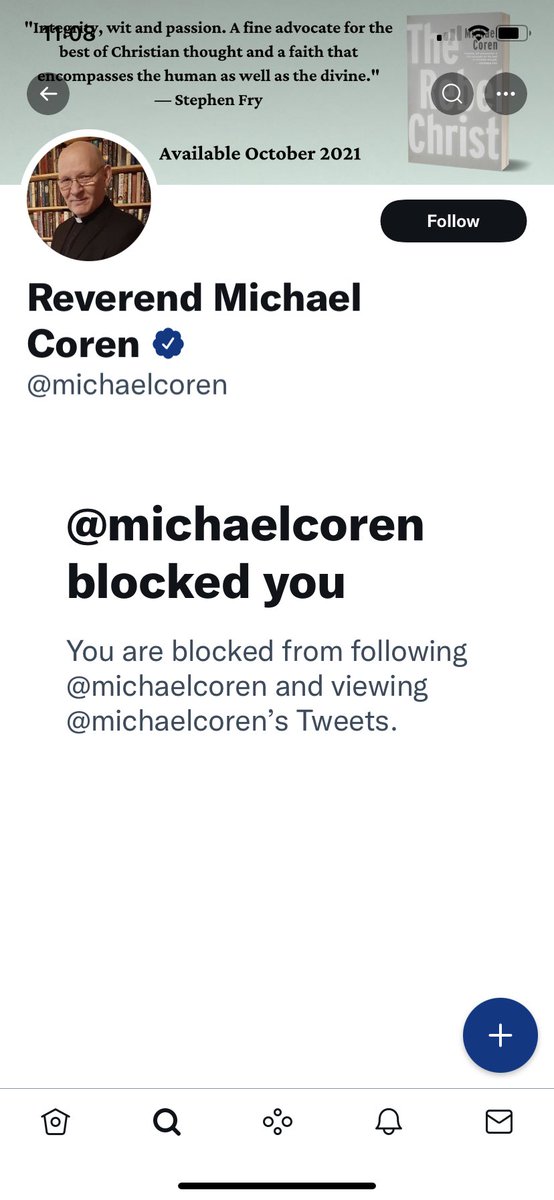 TraderMike16's tweet photo. He’s blocked the world! #michaelcoren https://t.co/2cFPAMLe34