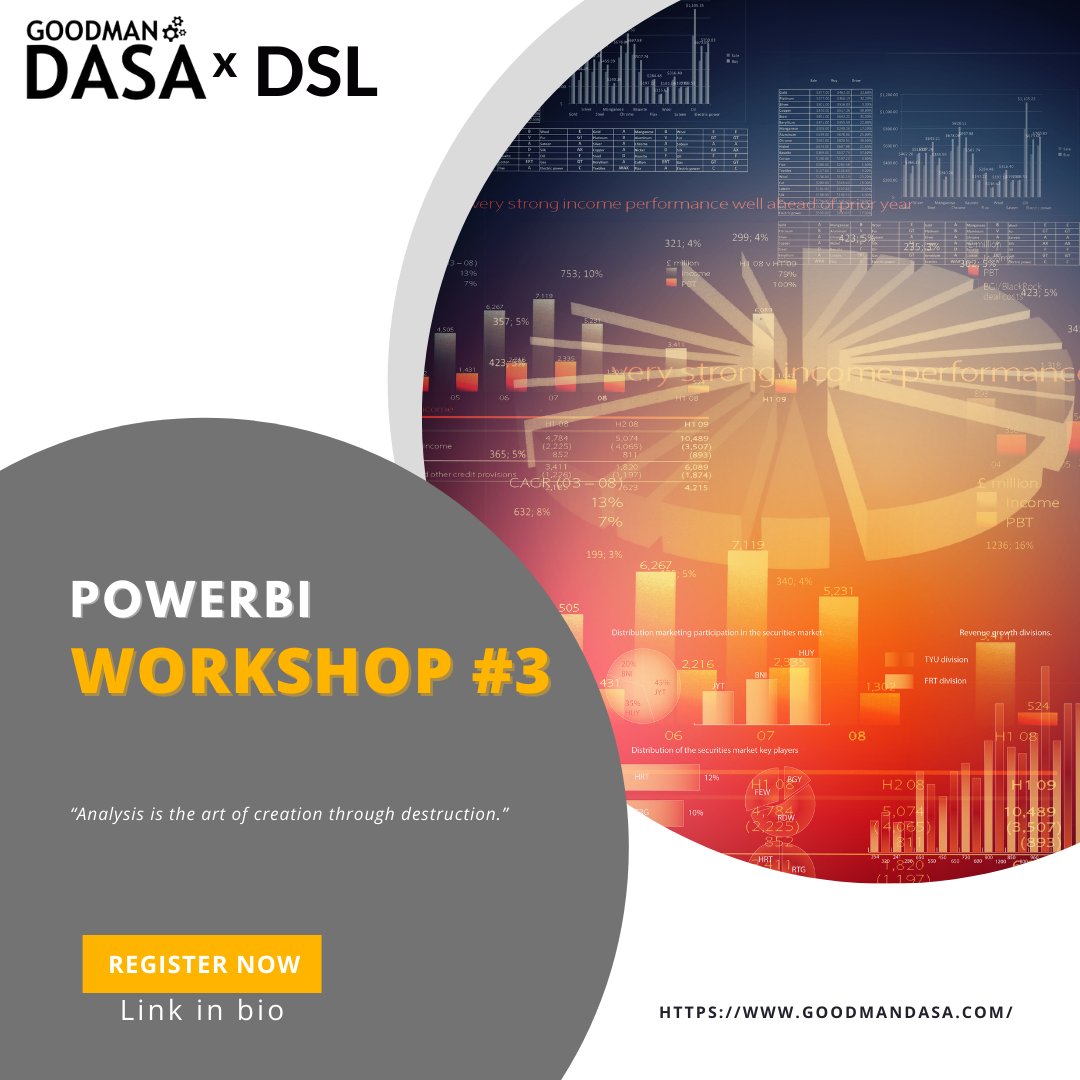 GoodmanDASA_'s tweet photo. Attention Badgers! Registration for our third Power BI workshop is still open!

Check out our bio to sign up. https://t.co/5VUQ357gMJ