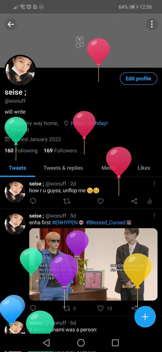 wonuff's tweet image. twttr gave me balloons!!