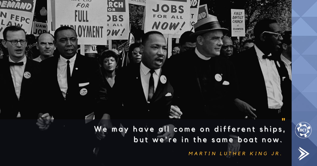 BlueChipTek's tweet photo. Today we honor the late Dr. Martin Luther King, Jr as a day ON not a day off. #MLK Day calls us to engage in public service, to volunteer to improve our communities and to promote peaceful social change. We are always #bettertogether #serve https://t.co/sQrrcSrrG5