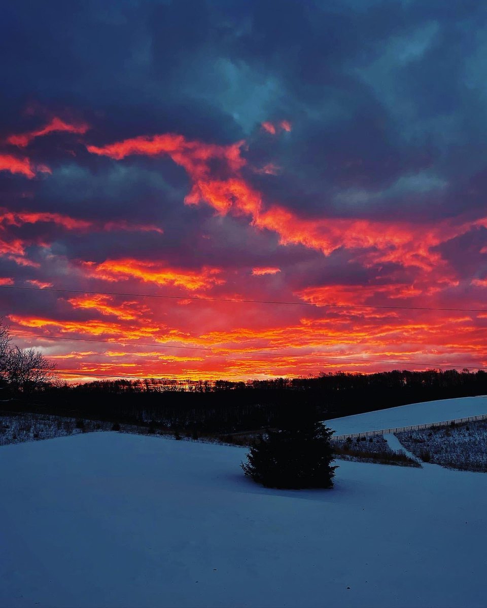 botetourtcounty's tweet photo. Beautiful snowy sunrise in #fincastleva 📸credit: Waylon Spencer #wearebocova #bocosnow #bocova https://t.co/gT9METKVuN