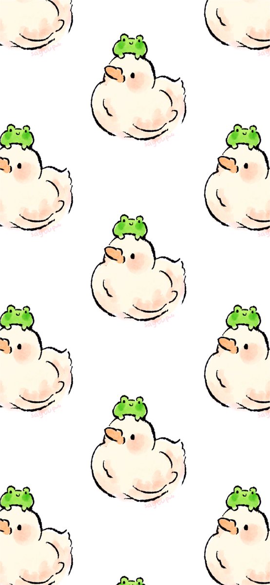 Made them as a wallpaper✨ 🦆🐸🦭