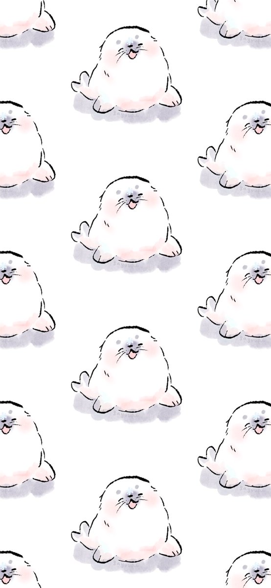 Made them as a wallpaper✨ 🦆🐸🦭