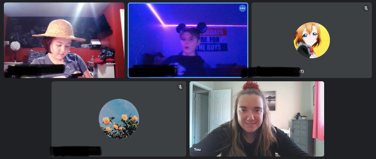 mshedderson's tweet image. Lots of fun in 8-2 with crazy hair and crazy hats to start off our Monday morning! I can’t wait to see your jerseys tomorrow! #virtualspiritweek @stkevjr