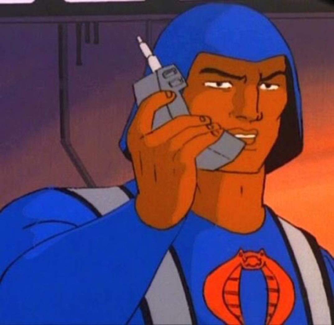 CobraCommander's tweet image. “Commander, it’s Jones, sir...yes, that Jones. Listen I’ve got the deep cuts obscure MLK quotes you requested for social media, but I’m not sure that will make you stand out from...yes, sir. Understood, sir.”