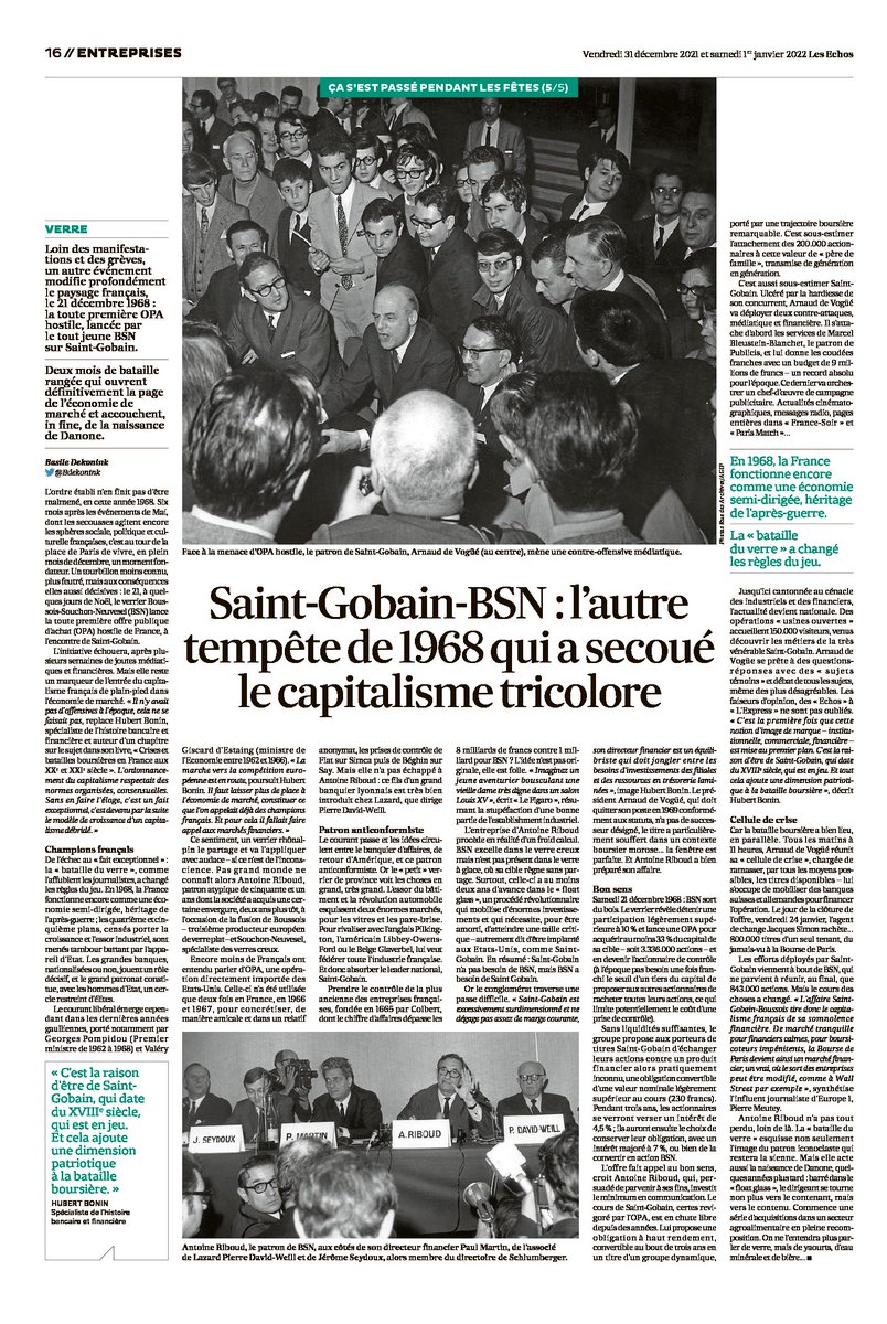 hubertbonin's tweet photo. HISTOIRE DE LA BATAILLE BSN-SAINT-GOBAIN https://t.co/iHuupKLsNI https://t.co/wH2t2l5u3F
