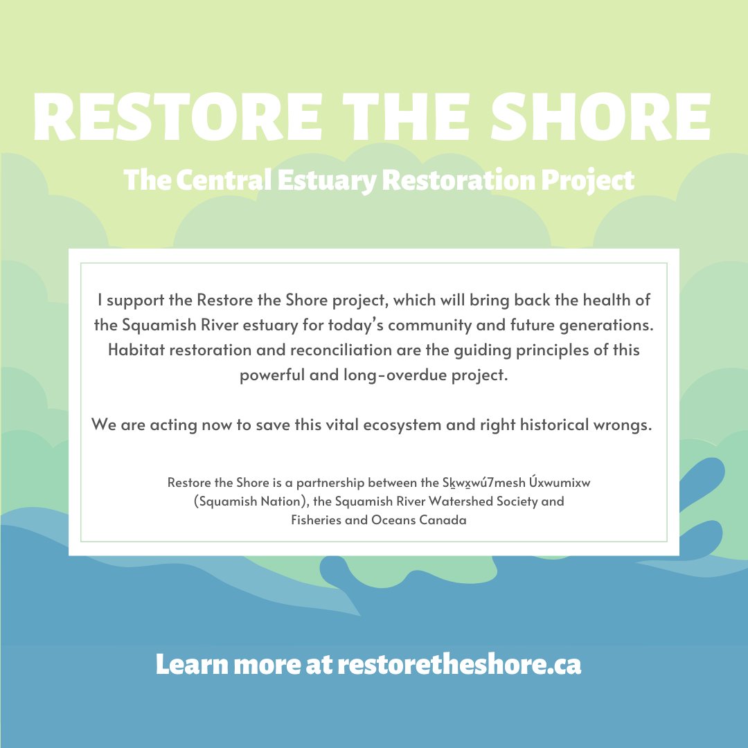 Help spread the word about this important restoration and reconciliation project! Show your support for Restore the Shore by sharing this post and using the hashtag #RestoretheShore