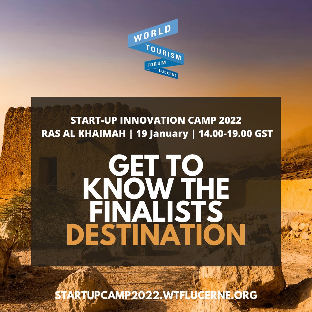 WTFLucerne's tweet photo. We are excited to introduce the three start-up finalists in the category #DESTINATION. 🤩

The Start-up winner will be pitching its disruptive solution on 19 January at 14.00-18.00 GST in Ras Al Khaimah, United Arab Emirates.  

Learn more→ https://t.co/B7O1i52tgp

#TravelTech https://t.co/rr5LNWzKPh