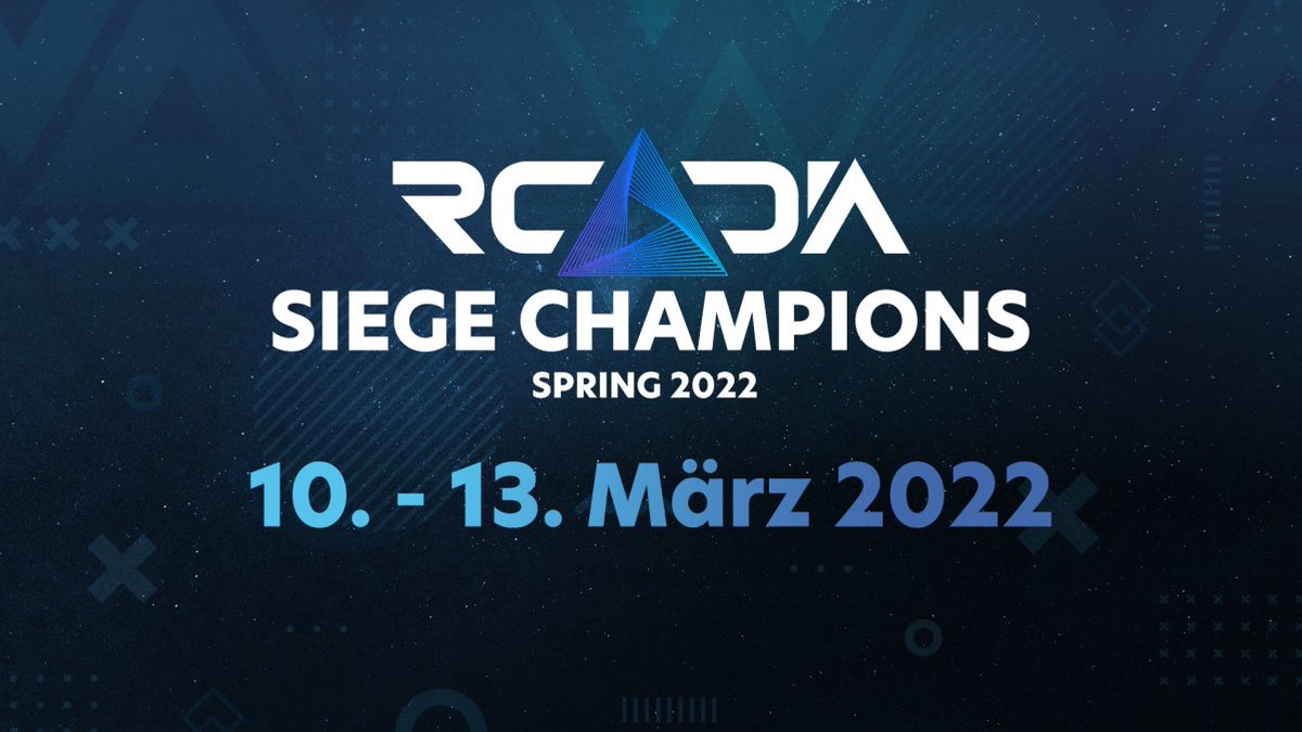 📢 RCADIA Siege Champions Spring 

Endlich können wir euch mehr Infos zu den #RCADIASiegeChampions geben 🔥

Wir starten am 10.03 mit Anreise und Preparty ▶️ am 11.03 gehts dann um 13:30 Uhr mit dem Turnier los. 

Tickets gibts ab Mittwoch um 13 Uhr. Schnell sein lohnt sich! 😏