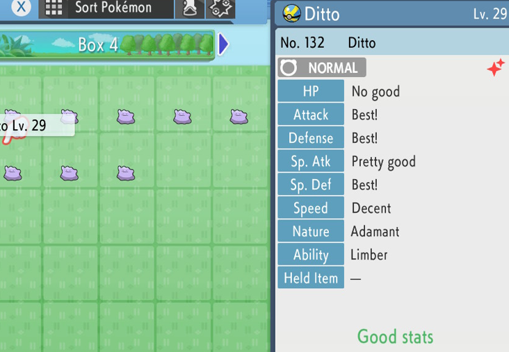 NightyGen's tweet photo. Next I went for Shiny Ditto since I wanted one with good ivs for breeding anyway. Managed to get 3 Shiny before chain broke (all caught in different balls - Great, Quick and Dive).

#shiny #shinypokemon #bdsp https://t.co/FoLQAdHpAt