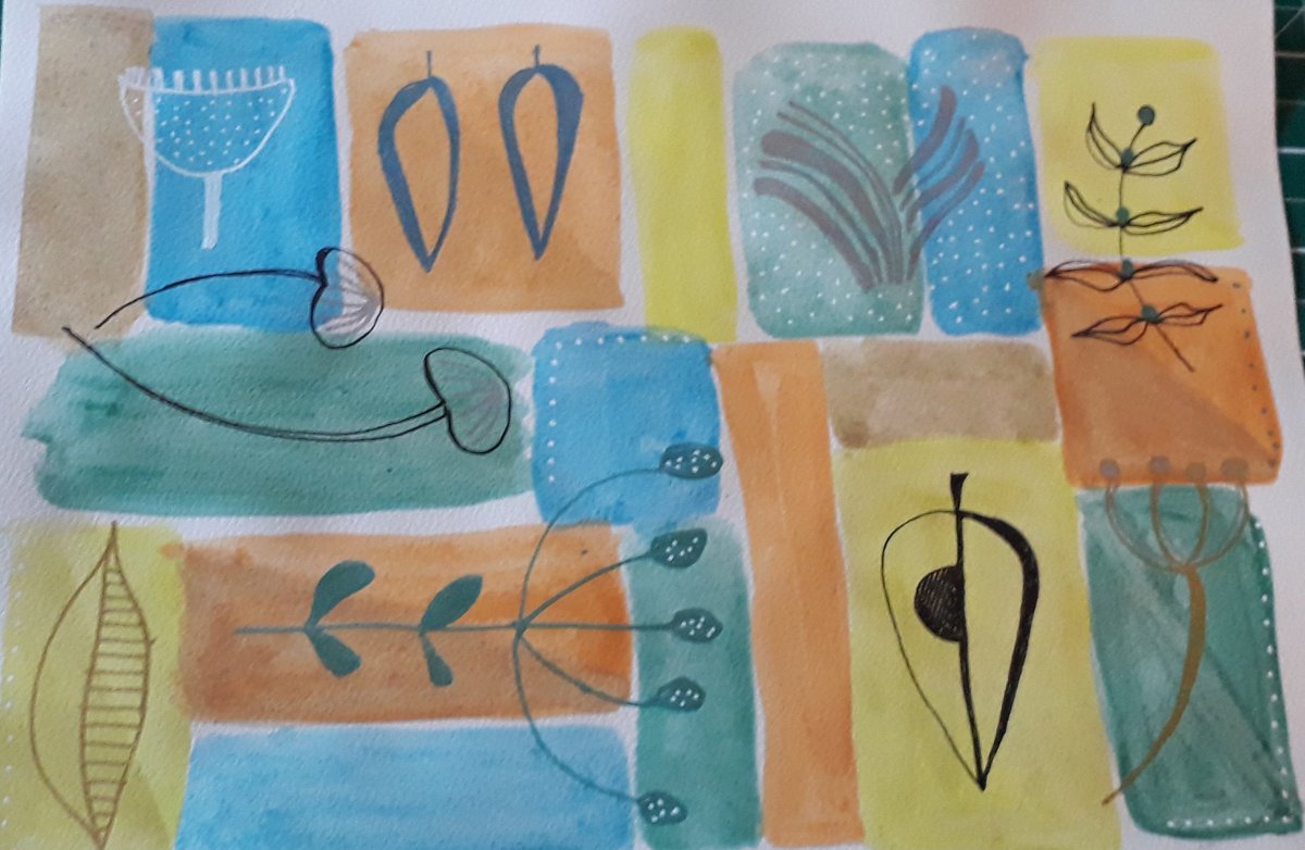 jillsett's tweet photo. Messing about with watercolours and my new gel pens.
#inks #Watercolour #wildink #ThePhotoHour #abstractart #leeds https://t.co/qTtIrenRoc