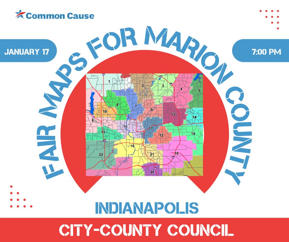 ALLIN4Democracy's tweet photo. Join us for a virtual training tonight on the redistricting process in Marion County and provide helpful guidance on testifying at these meetings sponsored by the City-County Council. The webinar will be from 7 – 8 p.m. and registration is required: https://t.co/b2DrzSTZJZ https://t.co/7hewh0qFQh