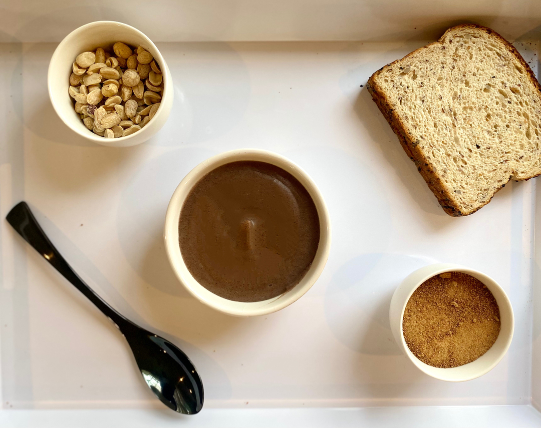 A healthy take on a popular breakfast in Ghana, West Africa. --- Hausa Koko

SAVE THE RECIPE BELOW:
Over the weekend, I made a delicious millet porridge, sweetened with coconut sugar and paired with sprouted whole grain bread. Instead of using refined white sugar and white bread,