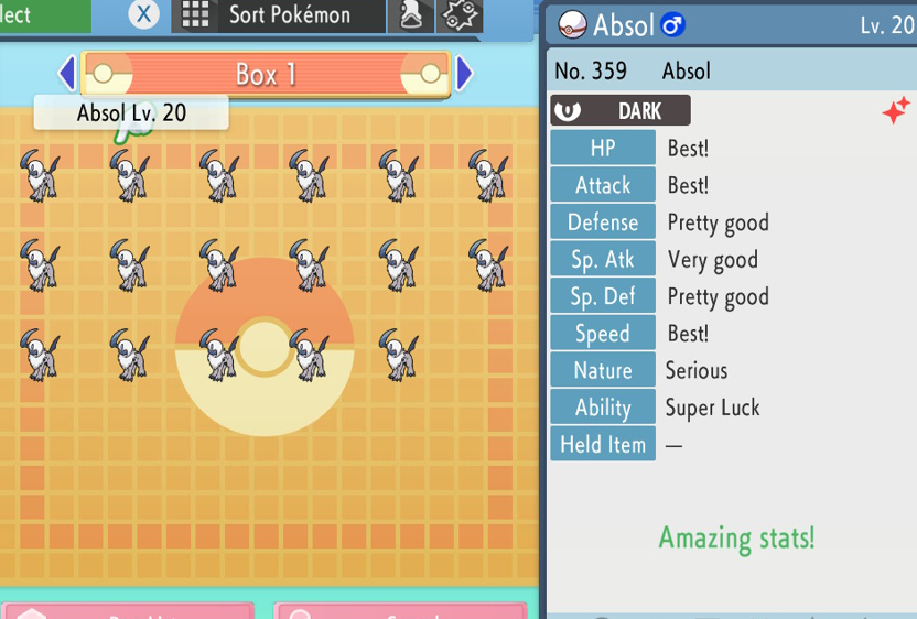 NightyGen's tweet photo. And now chain winner. I went for Shiny Absol since it was swarming. Without trying I got 17 Shiny! Like I risked it all, went for every Shiny patch, even one space away. Funny enough I broke it when I got 2 Shiny patches despite going to further one.

#shiny #shinypokemon #bdsp https://t.co/k1CBU8eaoQ