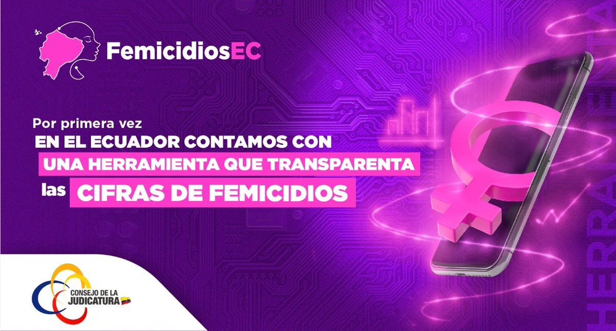 CJudicaturaEc's tweet photo. La herramienta digital #FemicidiosEc, facilita el acceso a cifras y seguimiento de causas en materia de violencia de género.

#NosotrasSinViolencia https://t.co/Fo9l7ypftv