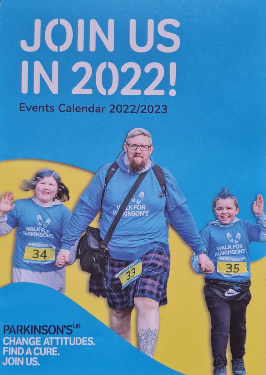 Abbie &amp; Logan were surprised &amp; delighted to find out the they had relegated @EdGambleComedy to the middle of <a href="/ParkinsonsUK/">Parkinson's UK</a> 2022 Events Calendar, &amp; made the front cover! They are now trying to work out what they want to do to continue their fundraising journey 💙
#TeamParkinsons