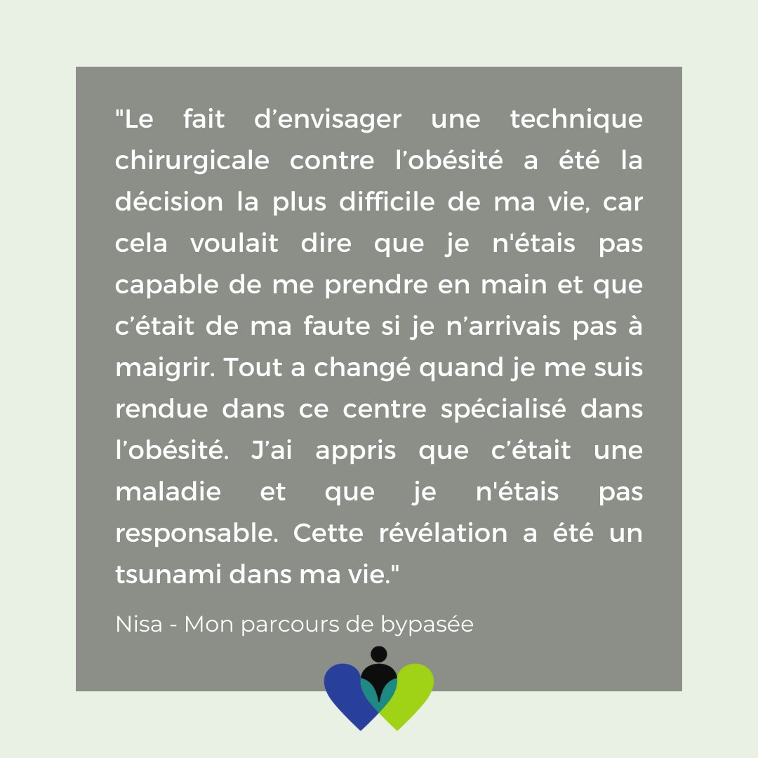 FollowSurg's tweet photo. Comme l'explique @NisaLectures, avoir recours à une #chirurgiebariatrique n'est pas une décision facile à prendre.

#obésité #Bypass https://t.co/HNq9Lm4czH