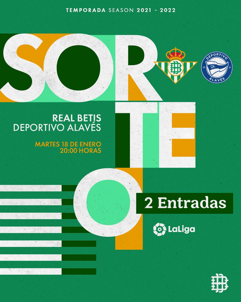 ¿Plan para el martes? ¡Sorteamos 2 entradas para #RealBetisAlavés entre todos los que hagáis RT! 🔮😎