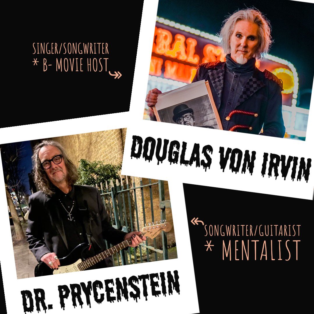 DouglasVonIrvin's tweet photo. ☠️DVIC☠️
MONSTER GARAGE POP
Douglas Von Irvin’s Carnival have created a genre of music that has been described as the result of Roy Orbison and The Cramps having a baby.
#music #dvic #NewMusicAlert #rocknroll https://t.co/tEQfCcXnMO