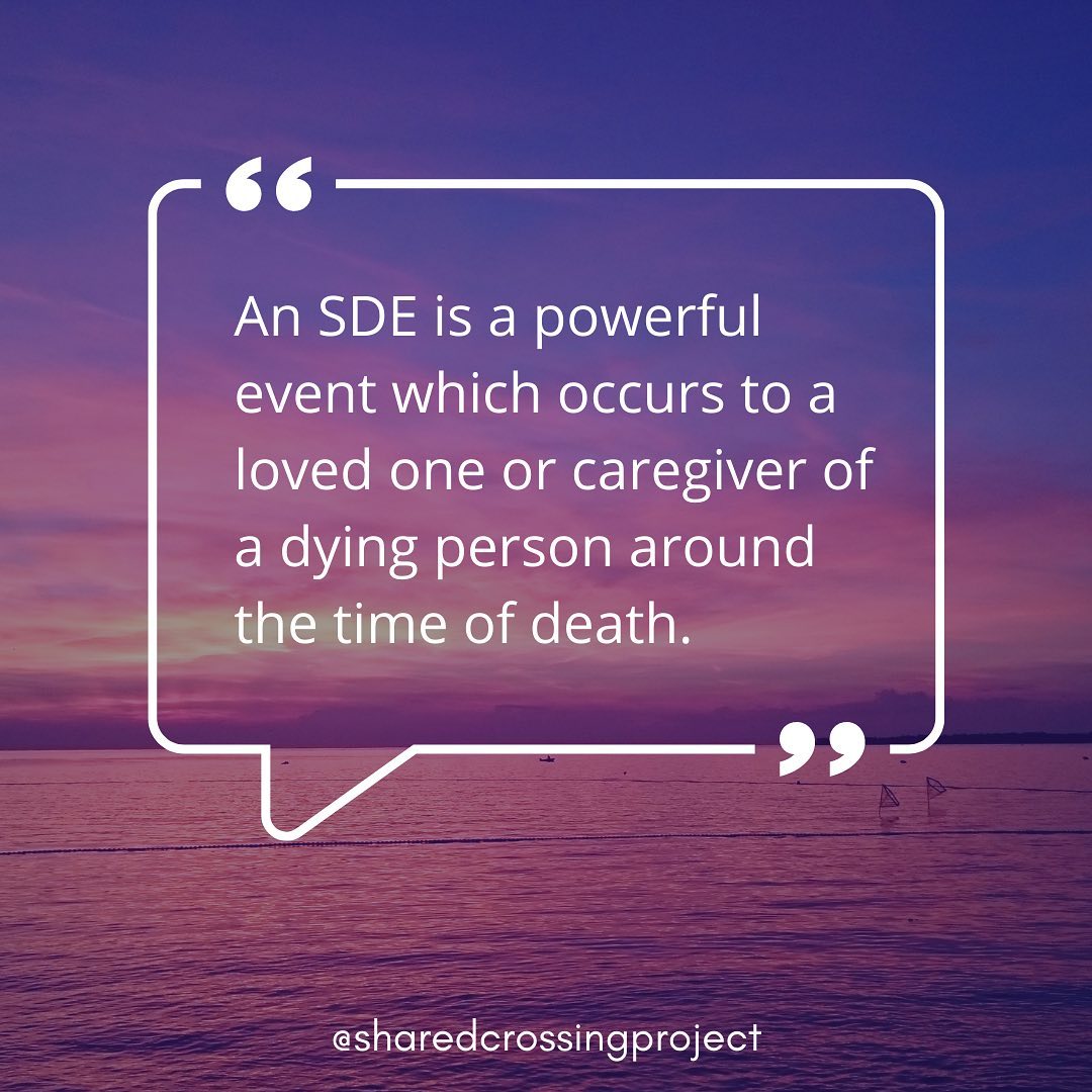 SharedCrossings's tweet photo. What is the difference between an SDE (Shared Death Experience) and an NDE (Near-Death Experience)?
#shareddeathexperience #neardeathexperience #dyingwell #deatheducation #sharedcrossing #sharedcrossingproject https://t.co/7QR5M7o1uM