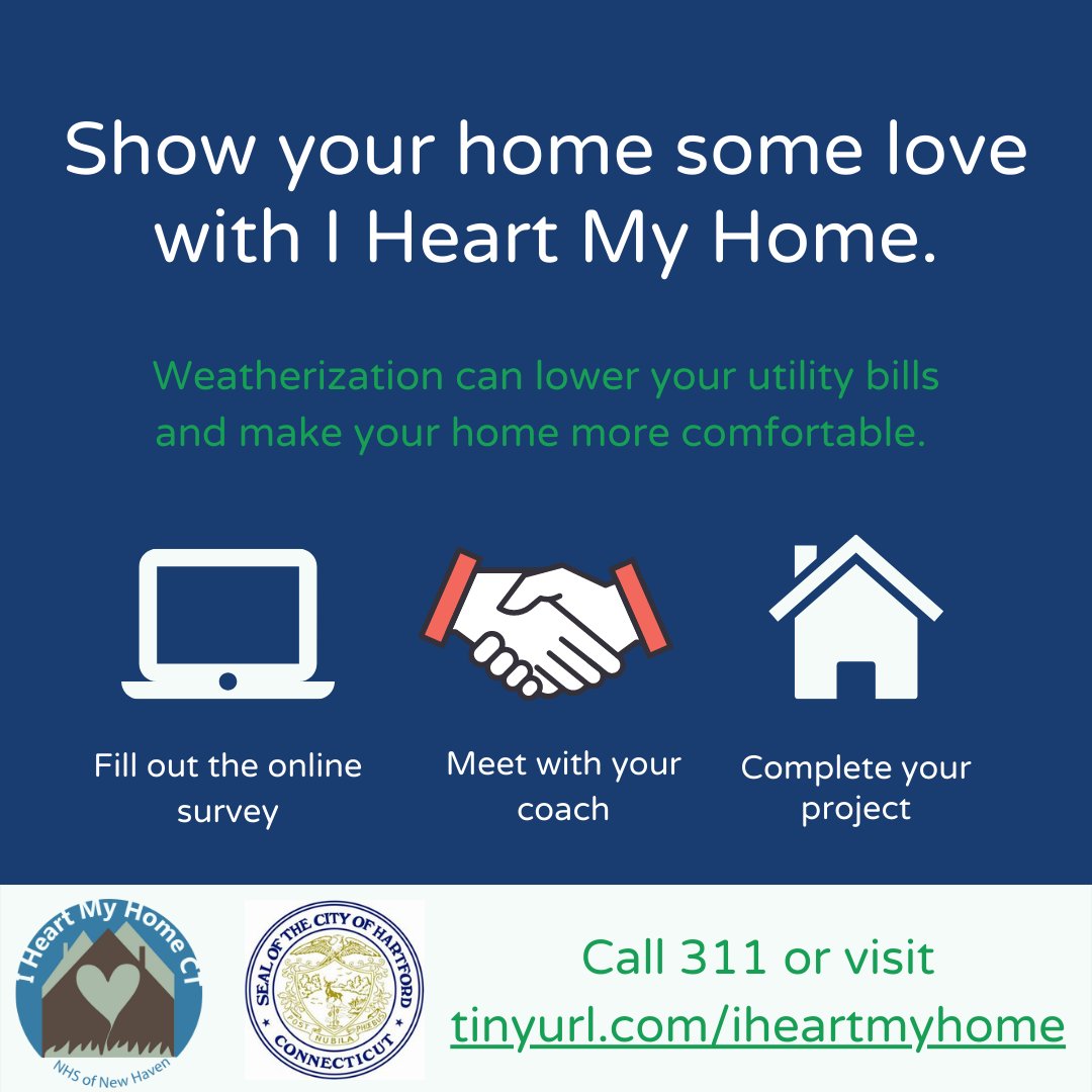 earthforwardgrp's tweet photo. We are proud to support the City of Hartford on the I Heart My Home program. Residents can receive energy coaching services that walk you through the process of accessing low- to no-cost home weatherization services and other city and state programs. https://t.co/zrIanrJUON https://t.co/uVP3jvJAFY