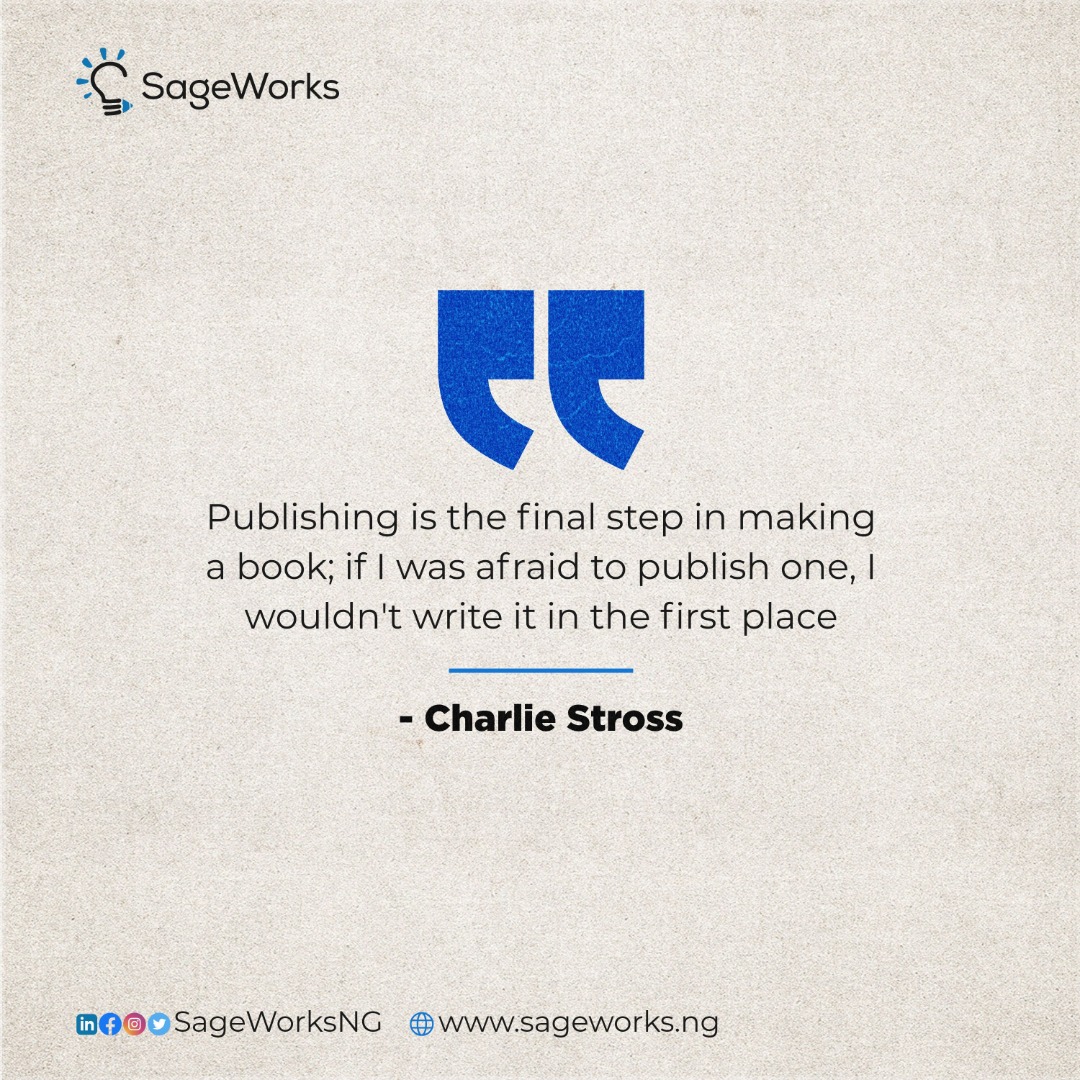 ClasierPub's tweet photo. As with any form of creativity in this world, the first step to writing a good story is coming up with an idea.
If you would like us to guide you on your journey to publishing that piece/book,
DM or WhatsApp us
hello@sageworks.ng, 08023015108
#ReachForMore
#BeASage
#SageWorks https://t.co/84zQ8IwvGp