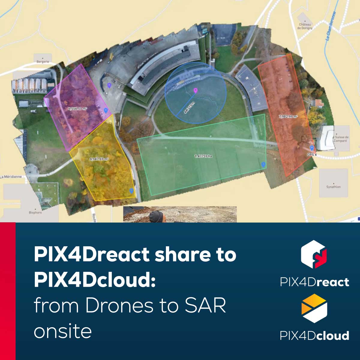 pix4d's tweet photo. Have you tried #PIX4Dreact ’s share to #PIX4Dcloud feature? You can easily share your results and outputs with colleagues and SAR teams, even if they don’t have a Pix4D license. Watch the workflow here: https://t.co/JCIOtptHZ5 #firstresponders #publicsafety #emergencyresponse https://t.co/01ipg9v6DF