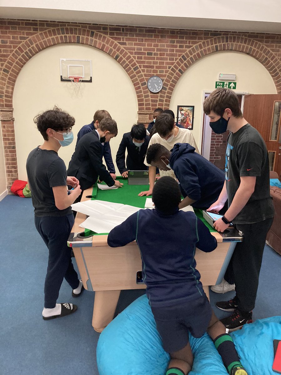 HawkeHouseRHS's tweet photo. This afternoon’s #familytime was a paper ✈️ competition. Lots of creative entries! Well done to Angus Beale - his flew the furthest! @RHSSuffolk #TeamHawke https://t.co/1SfxYHsfBP